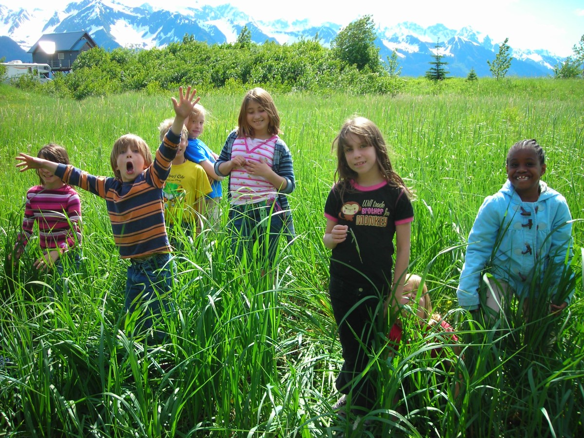 Kids Playing in Field