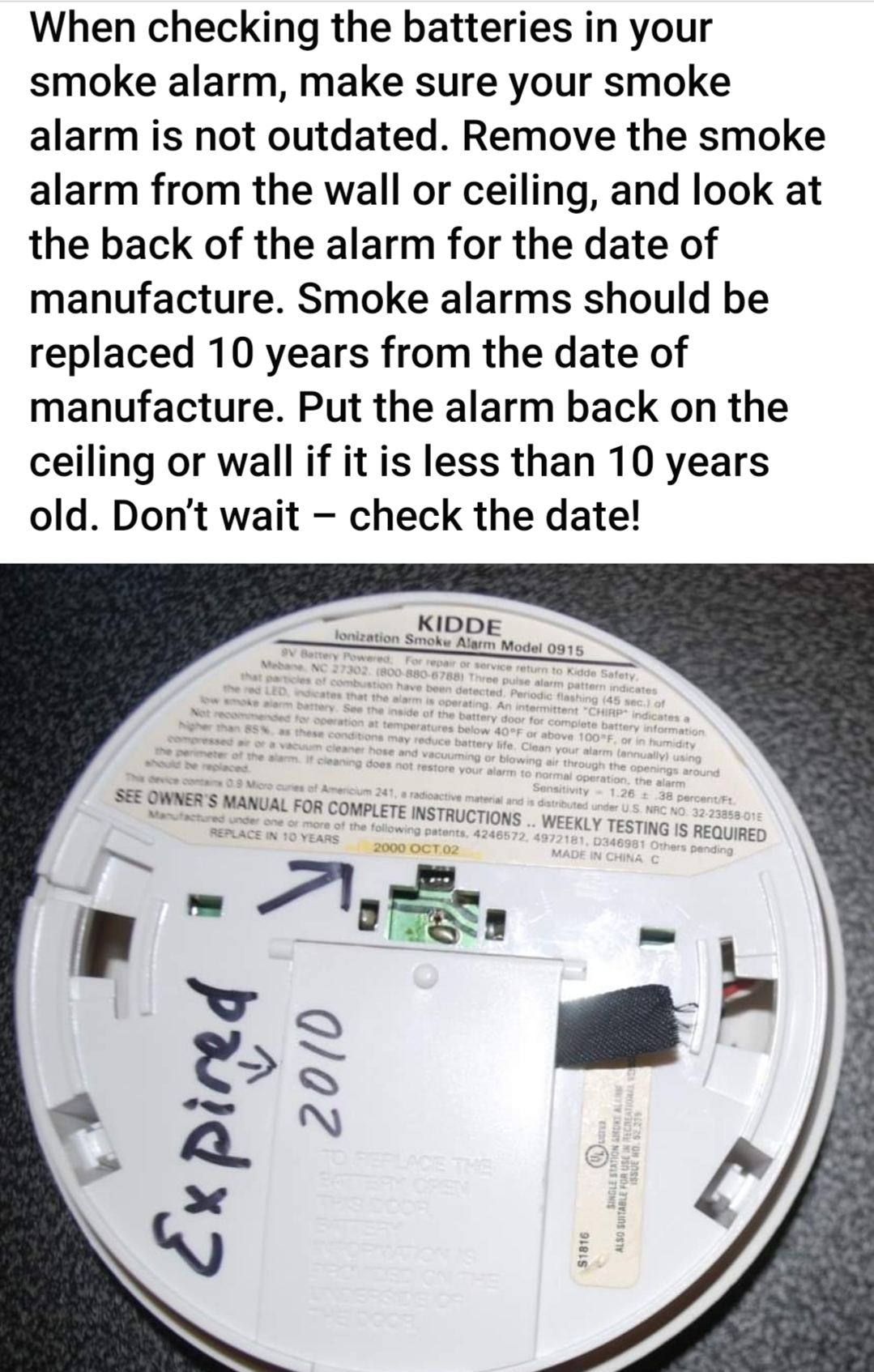 smoke alarms